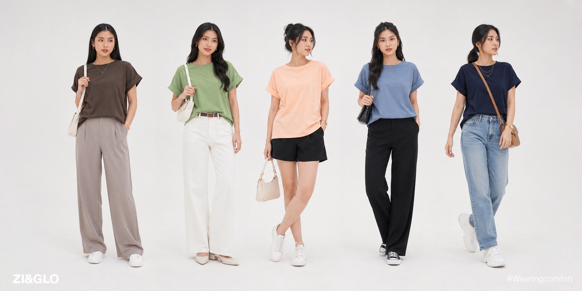 Elyn Rolled-up Sleeve T-Shirt: Basic Tee yang Selalu Jadi Andalan