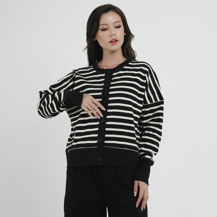 Elara Buttoned Sweatshirt