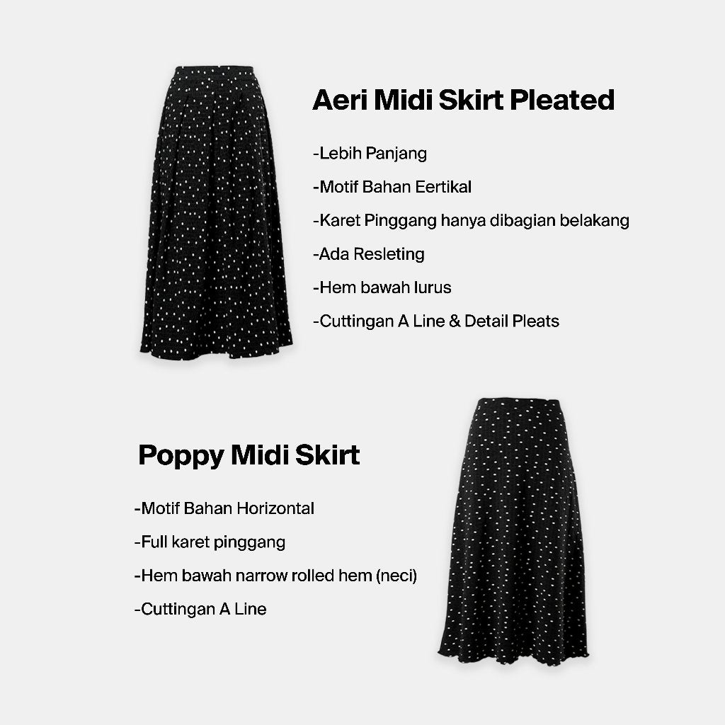 Aeri Pleated Midi Skirt
