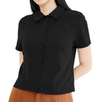 Arven Collared Button Top