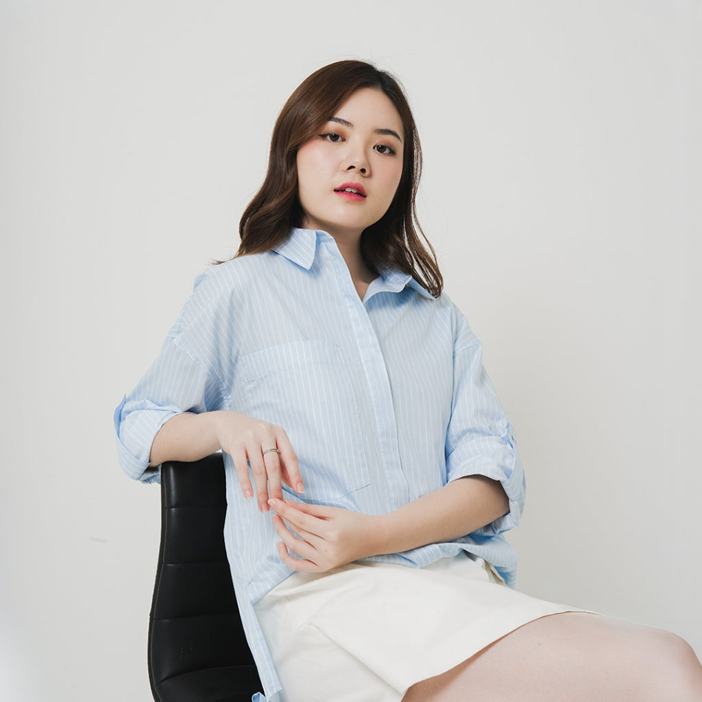 ZIANDGLO Alta Oversize Shirt | Kemeja Oversize Lengan Panjang Wanita -  Katun Jepang