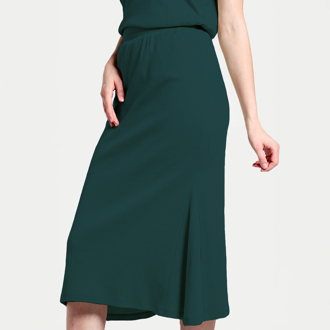 ZIANDGLO Cellina Skirt | Rok Midi Mermaid Wanita - Soft Knit