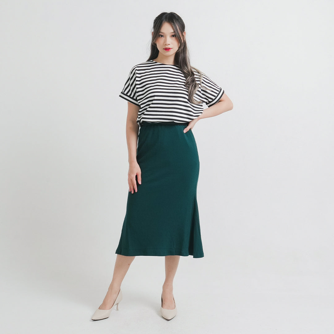 ZIANDGLO Cellina Skirt | Rok Midi Mermaid Wanita - Soft Knit