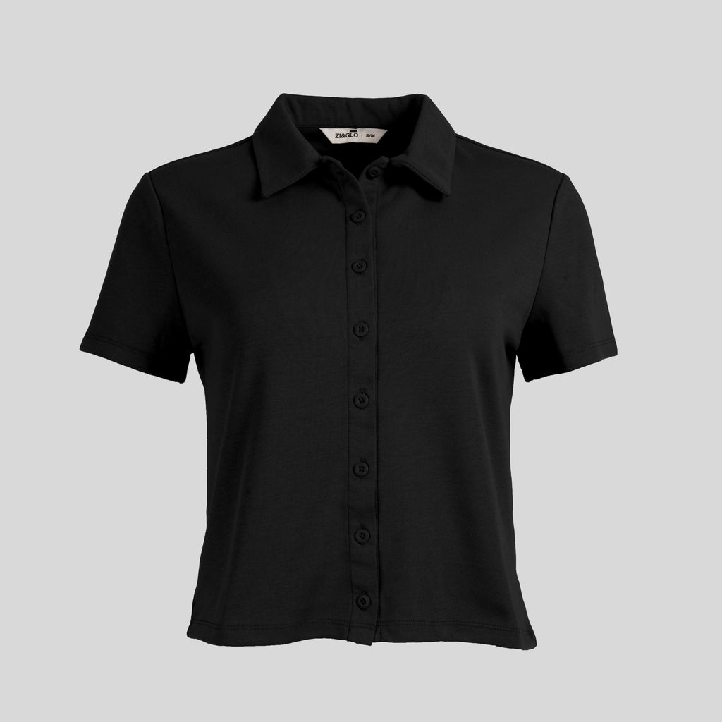 Arven Collared Button Top