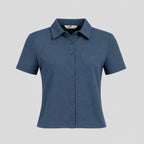 Arven Collared Button Top