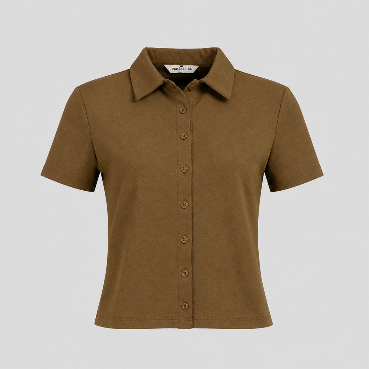 Arven Collared Button Top