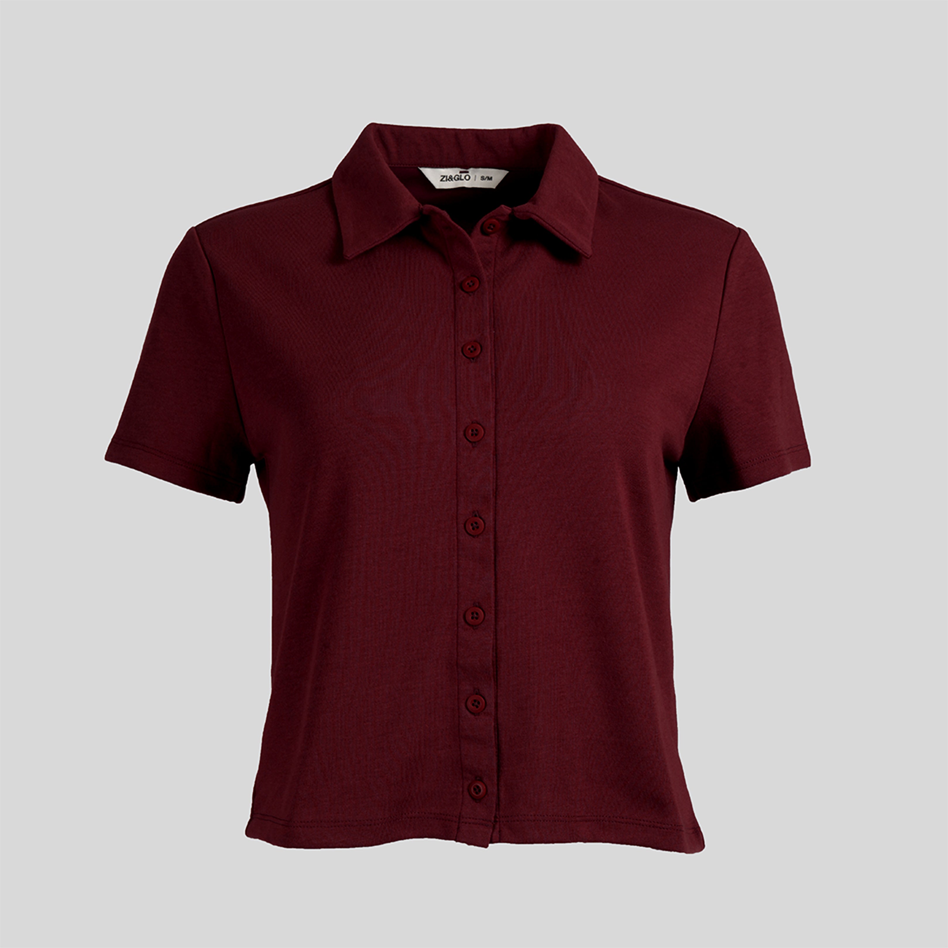 Arven Collared Button Top