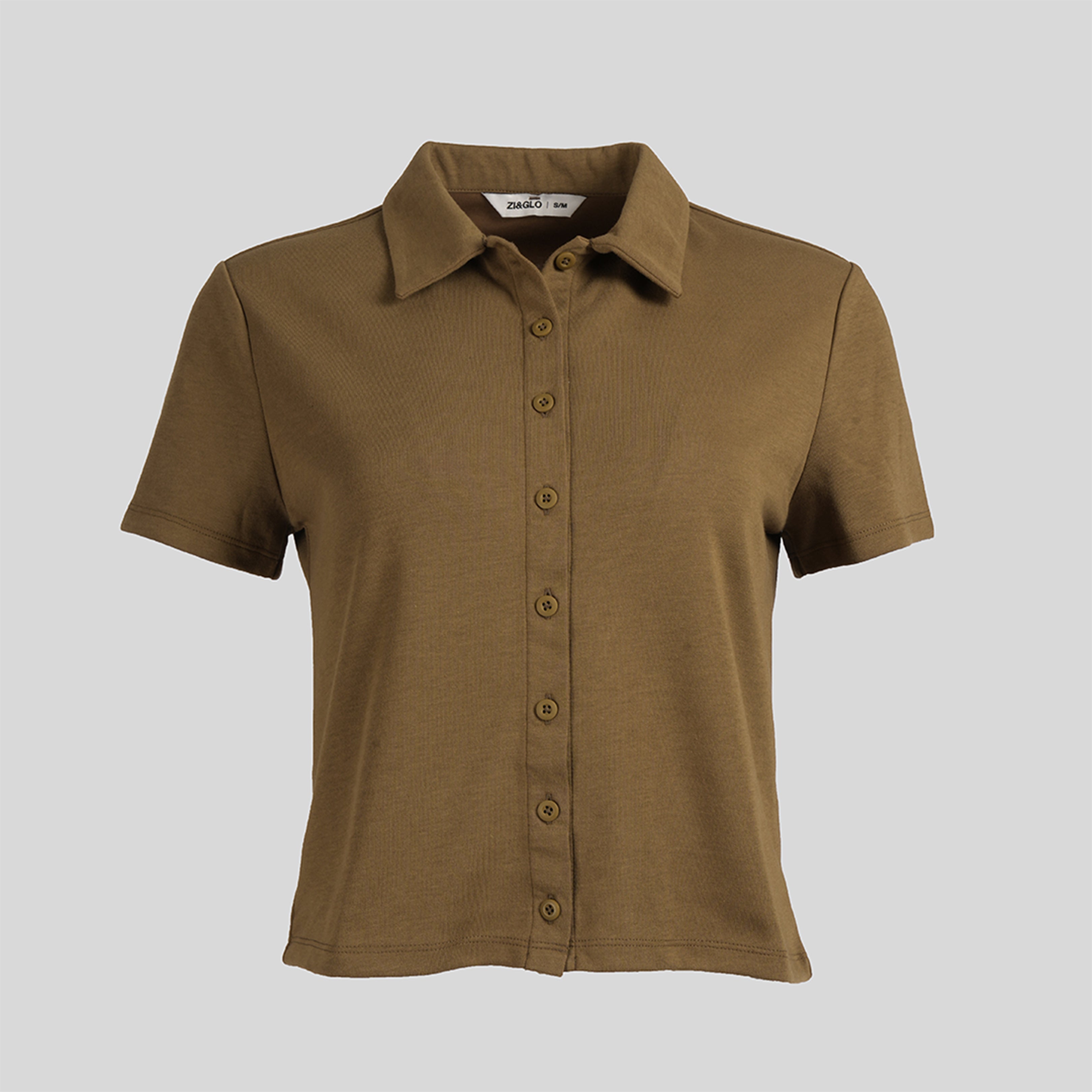 ZIANDGLO Arven Collared Button Top | Atasan Berkerah Wanita - Danbowl