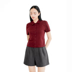 Arven Collared Button Top