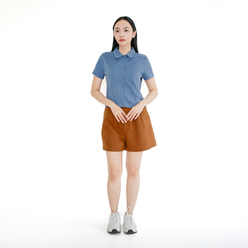 Arven Collared Button Top