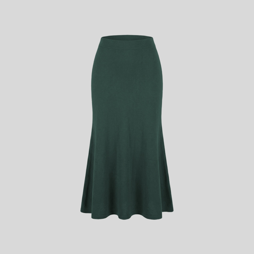 ZIANDGLO Cellina Skirt | Rok Midi Mermaid Wanita - Soft Knit
