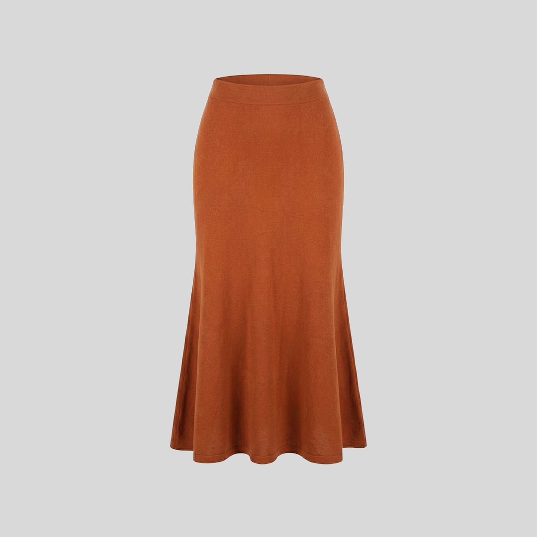 ZIANDGLO Cellina Skirt | Rok Midi Mermaid Wanita - Soft Knit