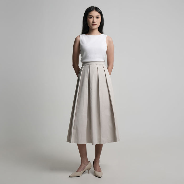 Aeri Pleated Midi Skirt