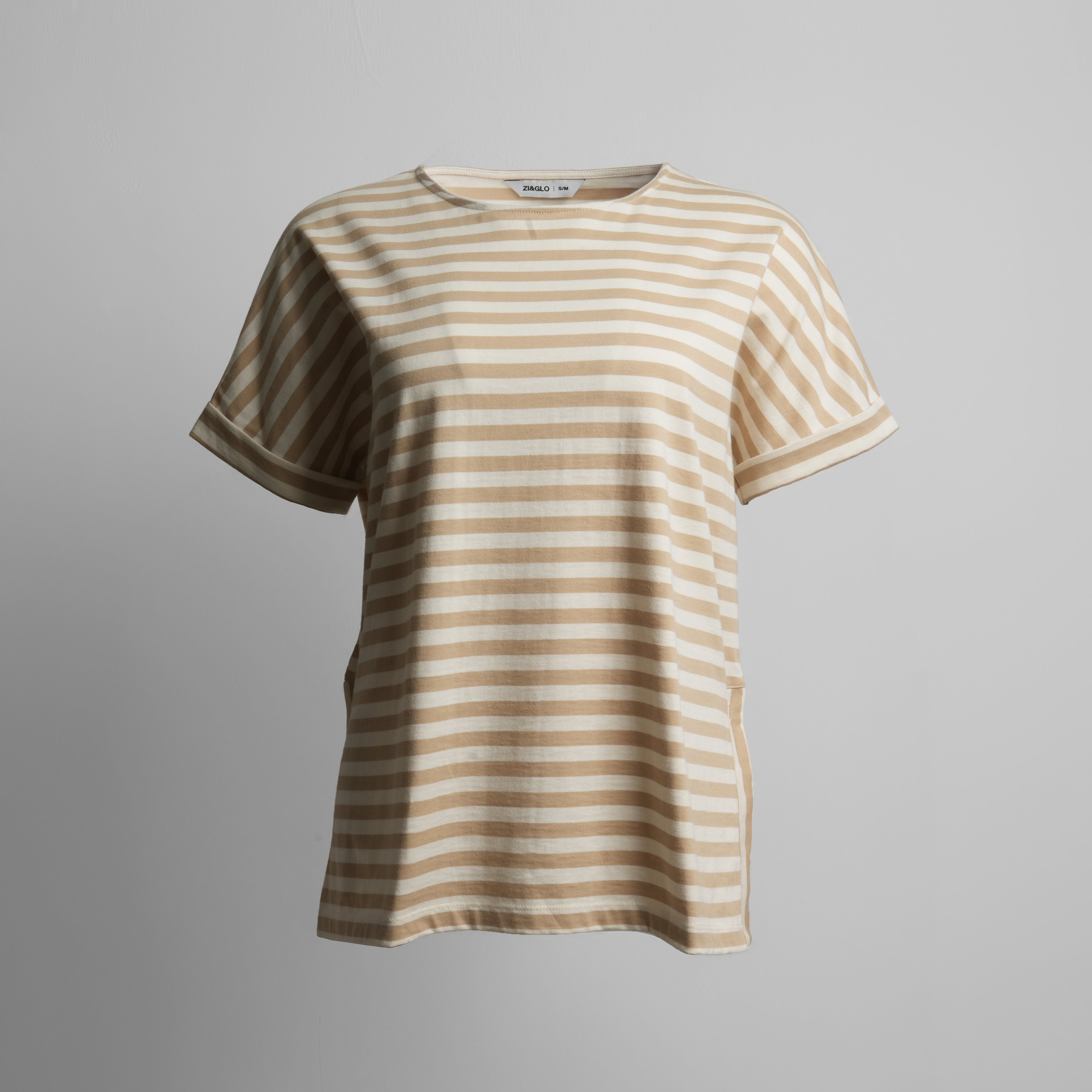 ZIANDGLO Lola Stripe T-Shirt | Kaos Garis Wanita - Cotton Stripe