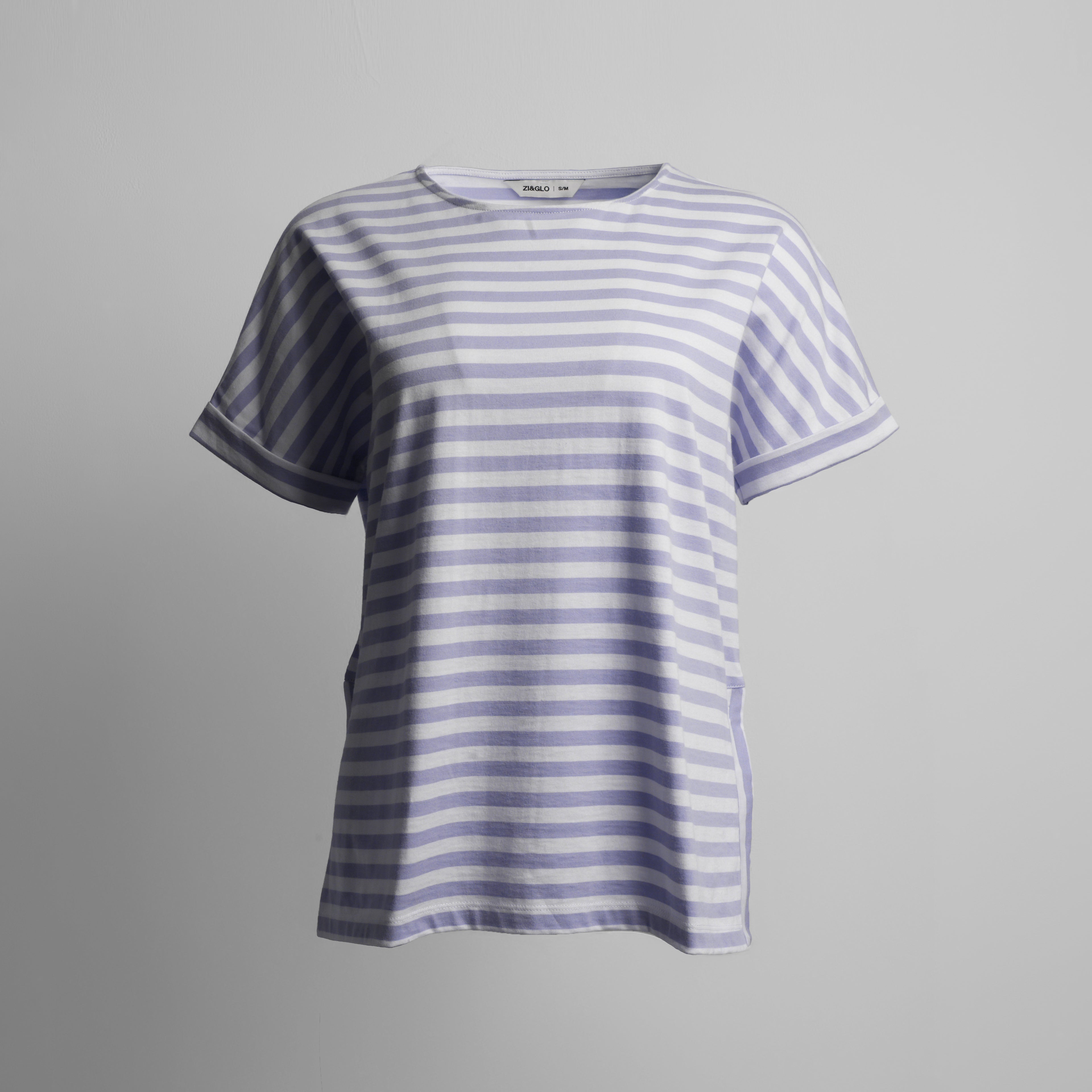 ZIANDGLO Lola Stripe T-Shirt | Kaos Garis Wanita - Cotton Stripe