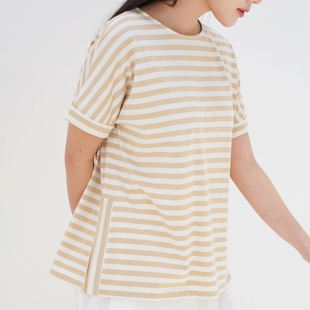 ZIANDGLO Lola Stripe T-Shirt | Kaos Garis Wanita - Cotton Stripe