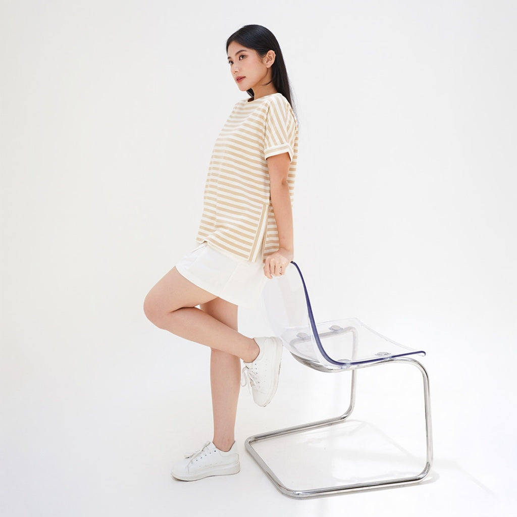 ZIANDGLO Lola Stripe T-Shirt | Kaos Garis Wanita - Cotton Stripe