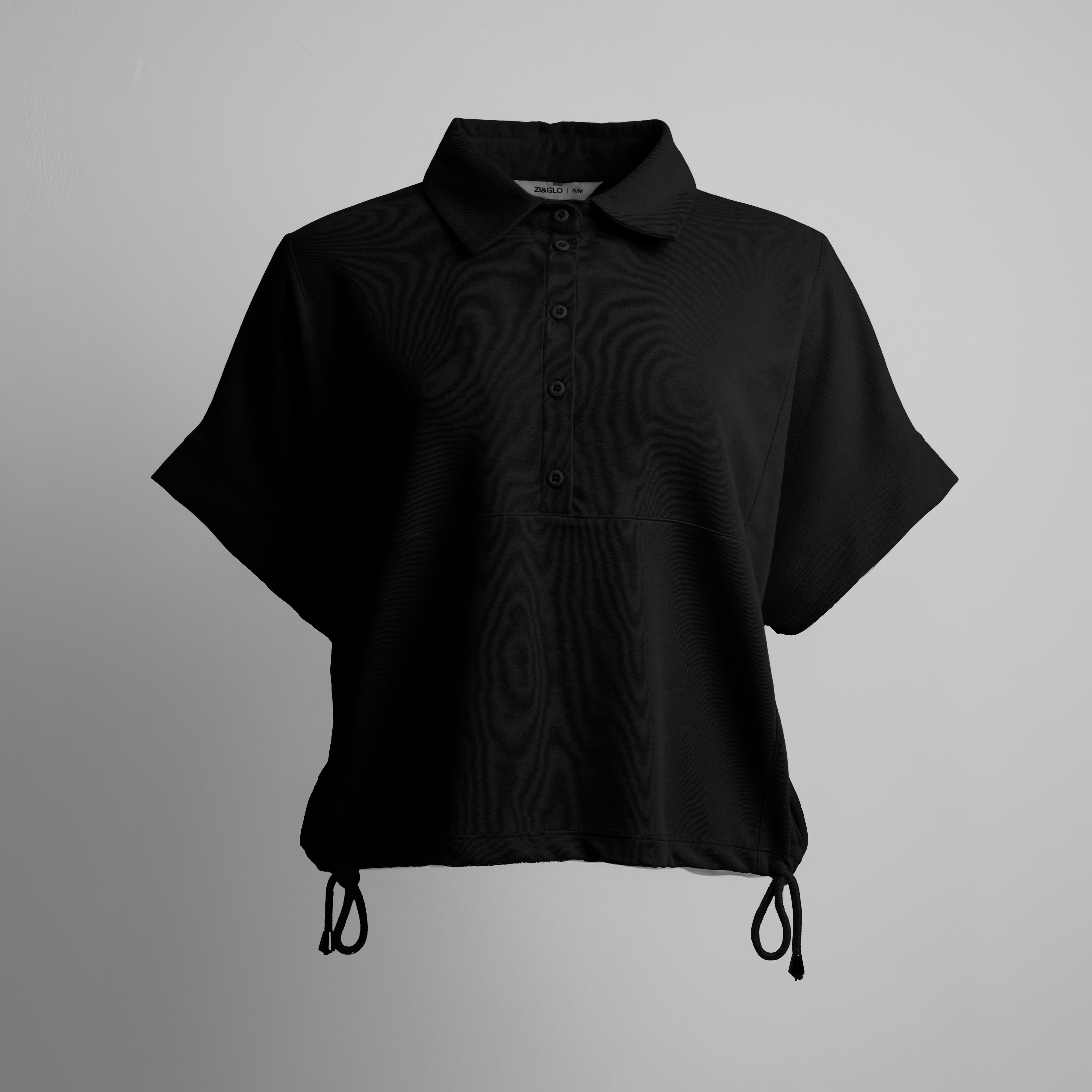 ZIANDGLO Mavis Drawstring Top | Atasan Berkerah dengan detail Tali Wanita - Danbowl