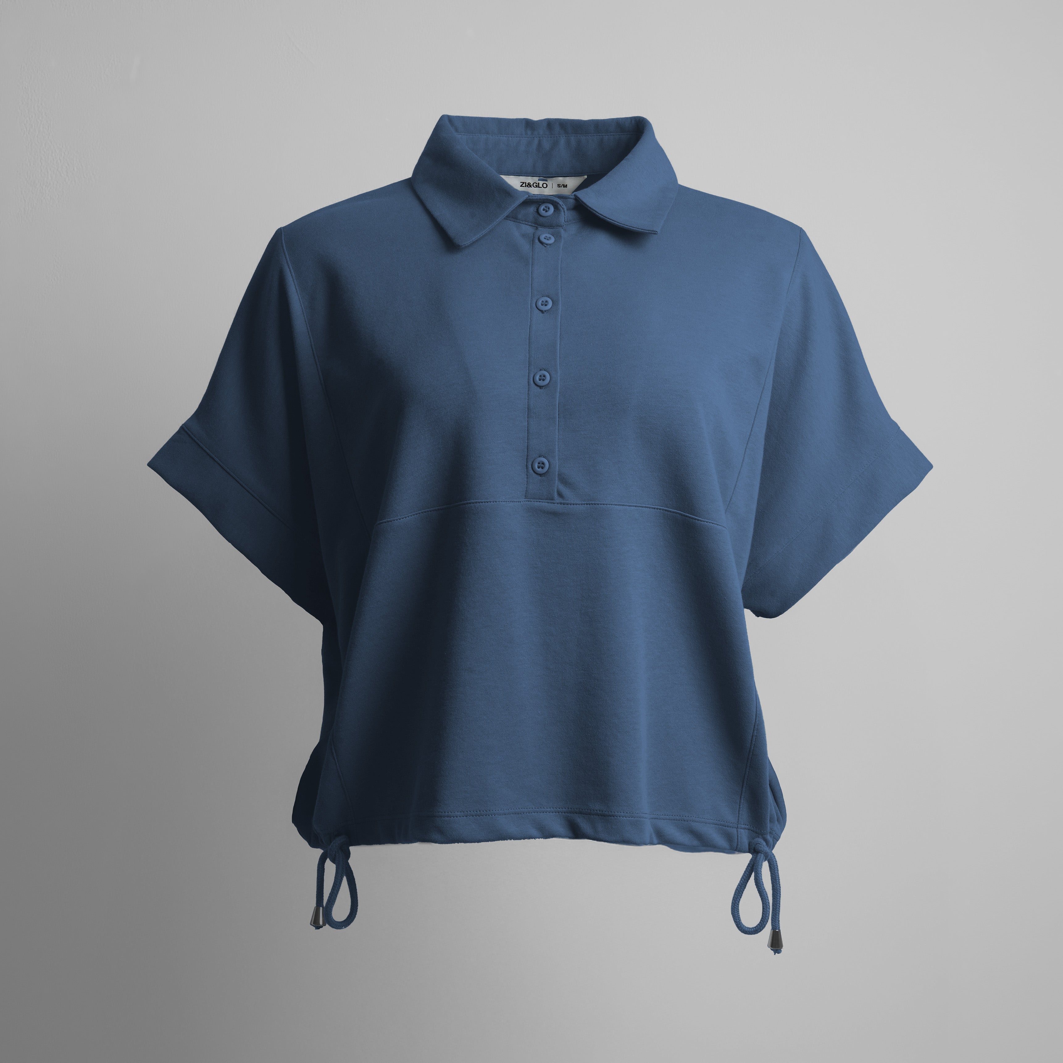 ZIANDGLO Mavis Drawstring Top | Atasan Berkerah dengan detail Tali Wanita - Danbowl