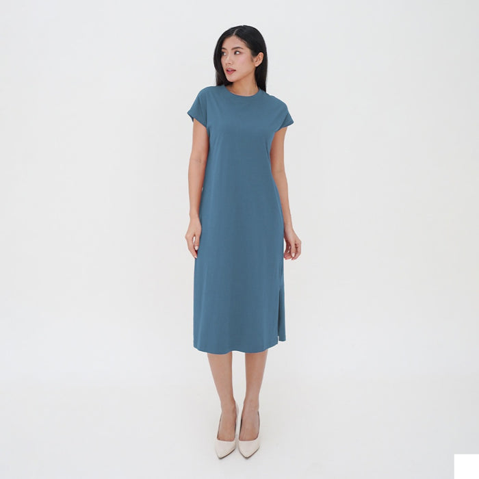 ZIANDGLO Maylen Midi Dress | Dress Midi Wanita - Cotton Combed
