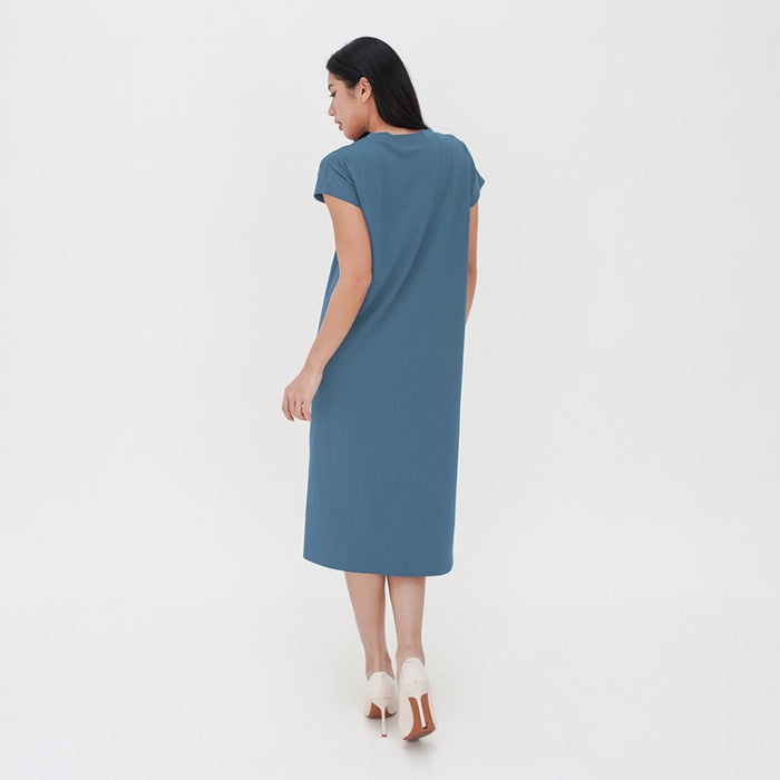 ZIANDGLO Maylen Midi Dress | Dress Midi Wanita - Cotton Combed