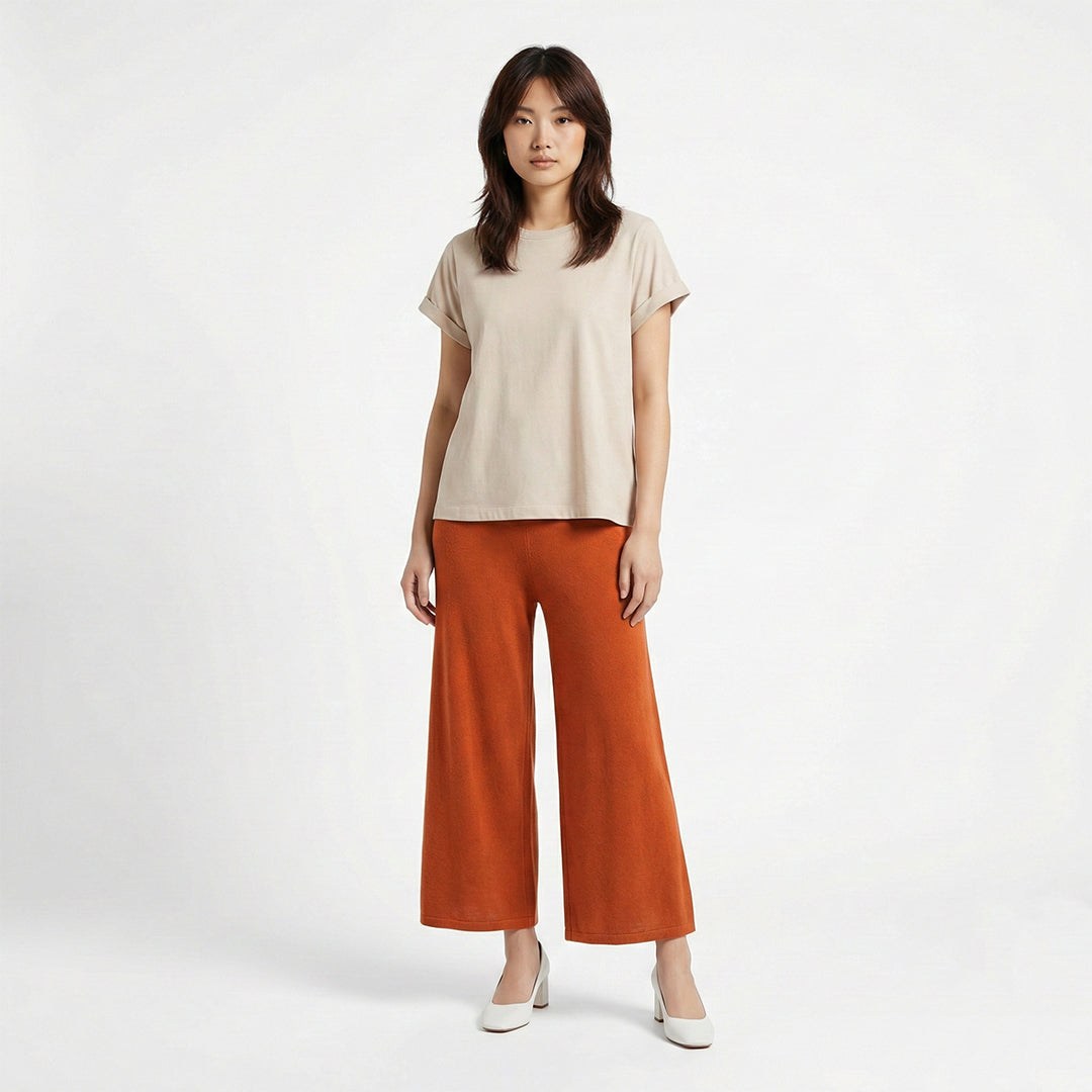 ZIANDGLO Cellina Culottes Pants | Celana Kulot Wanita  - Soft Knit