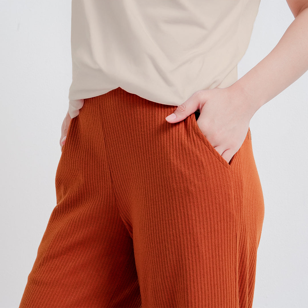 ZIANDGLO Cellina Culottes Pants | Celana Kulot Wanita  - Soft Knit