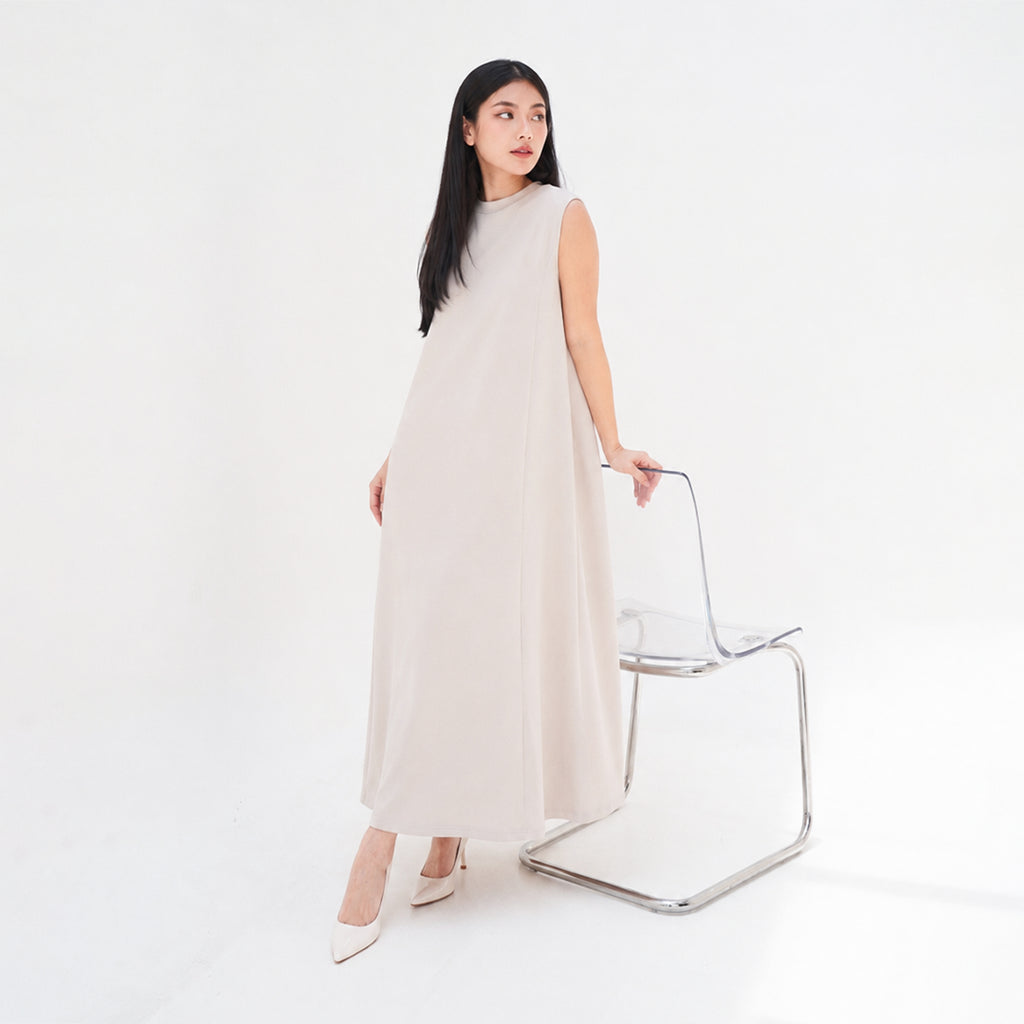 Valencia Maxi Dress With High Neck