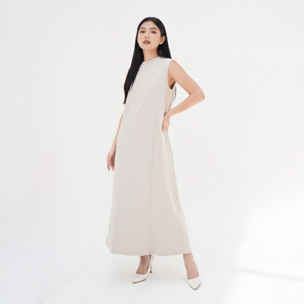 Valencia Maxi Dress With High Neck