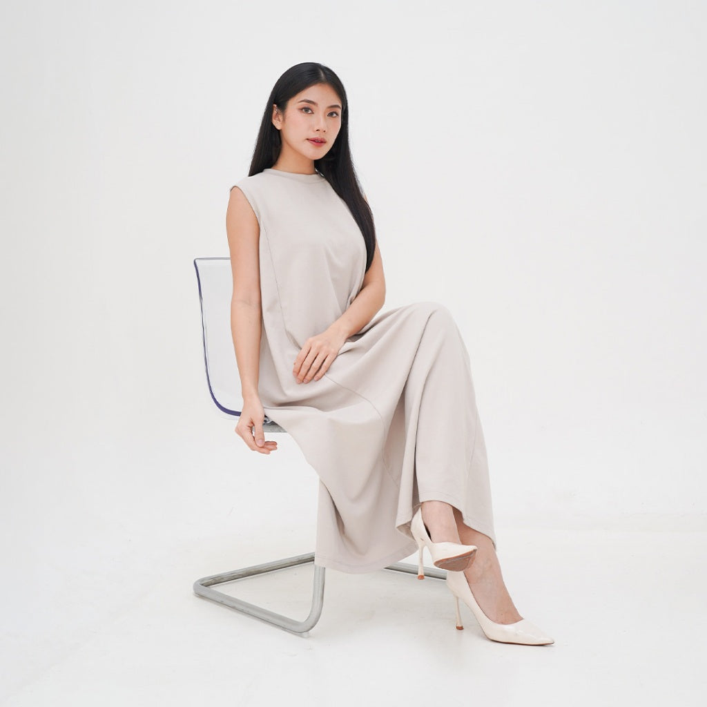 Valencia Maxi Dress With High Neck