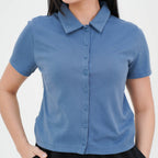 Arven Collared Button Top
