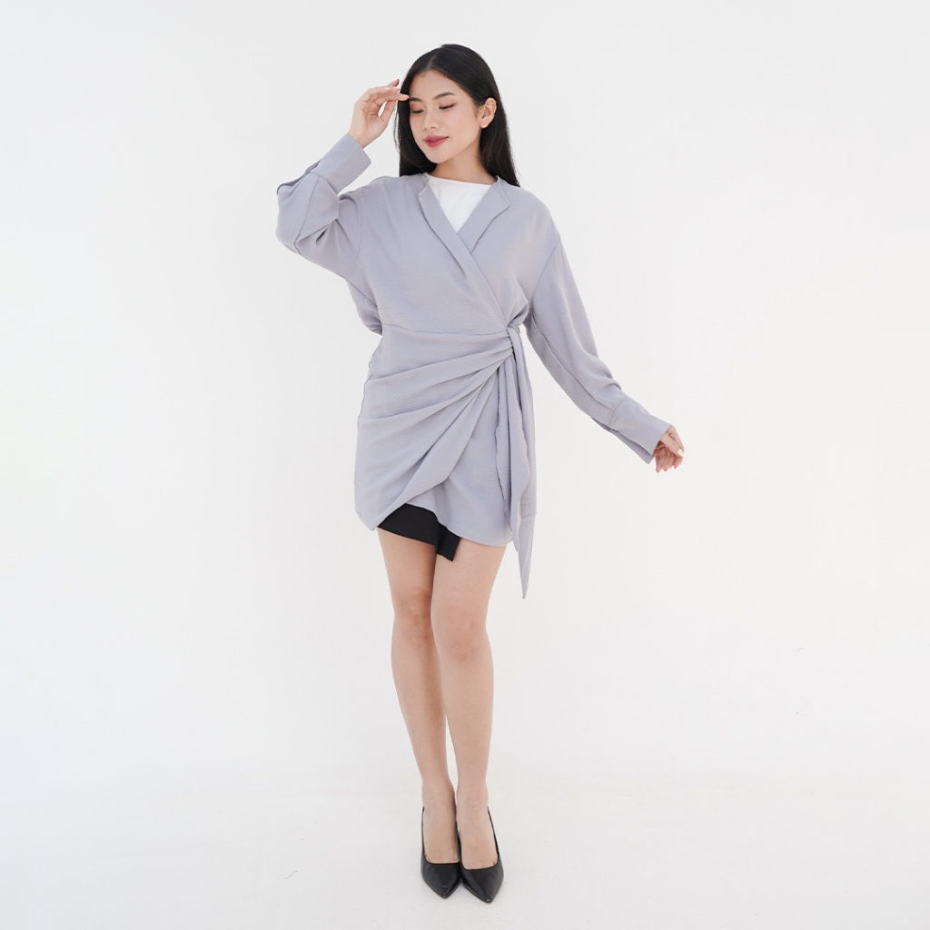 ZIANDGLO Eliora Outer Blouse | Luaran Lengan Panjang Wanita - Woven Airflow