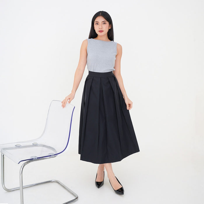 Aeri Pleated Midi Skirt