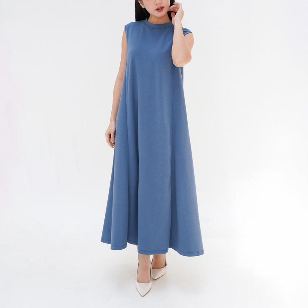 ZIANDGLO Valencia Maxi Dress With High Neck | Dress Tanpa Lengan Wanita - Danbowl