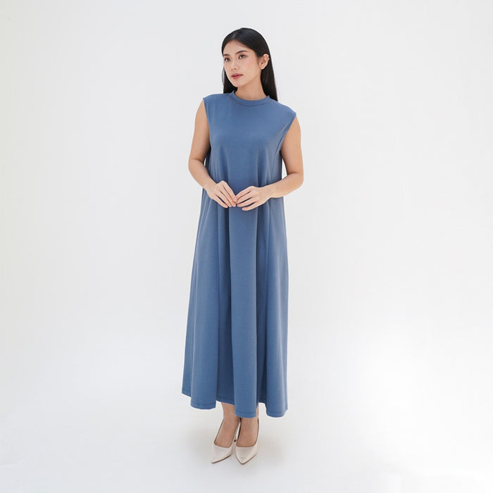 ZIANDGLO Valencia Maxi Dress With High Neck | Dress Tanpa Lengan Wanita - Danbowl