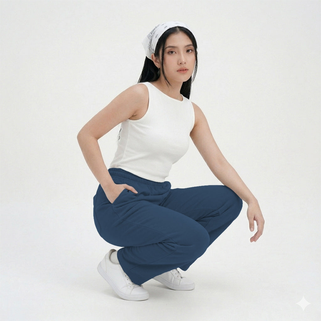 ZIANDGLO Luxe Wide Leg Sweatpants | Celana Panjang Wanita - DANBOWL